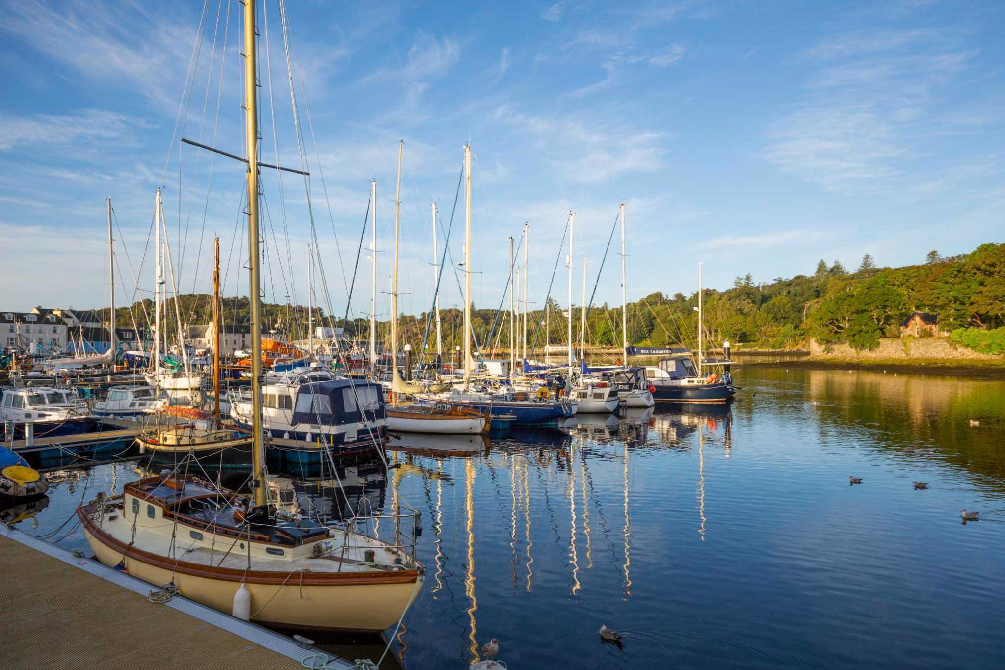 Fishing boats in harbour at Stornoway Harbour