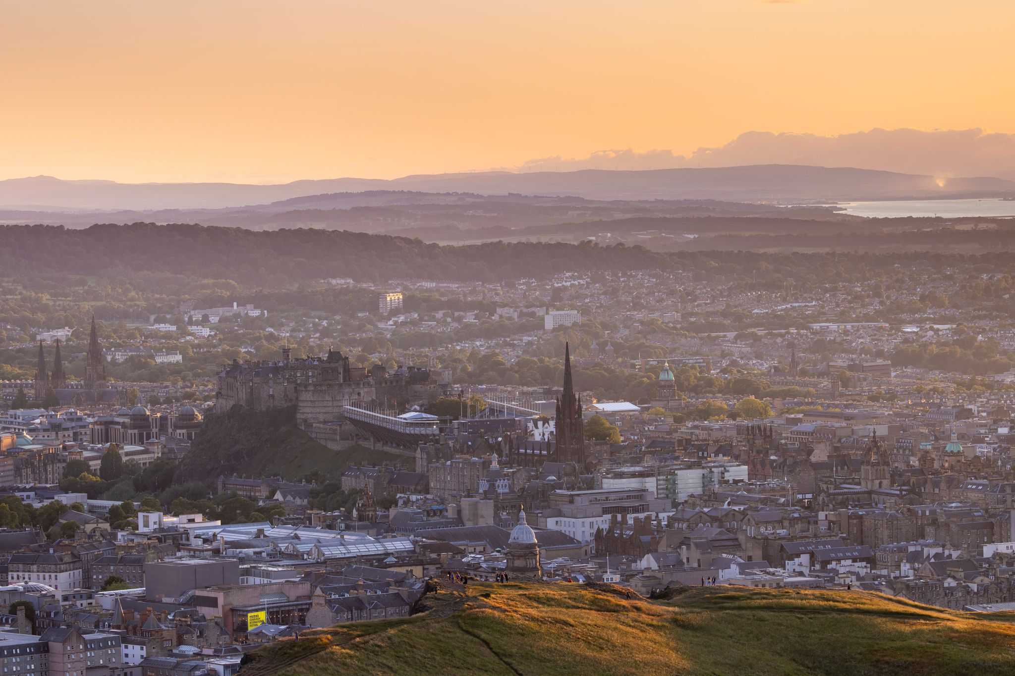 Looking across the city of Edinburgh