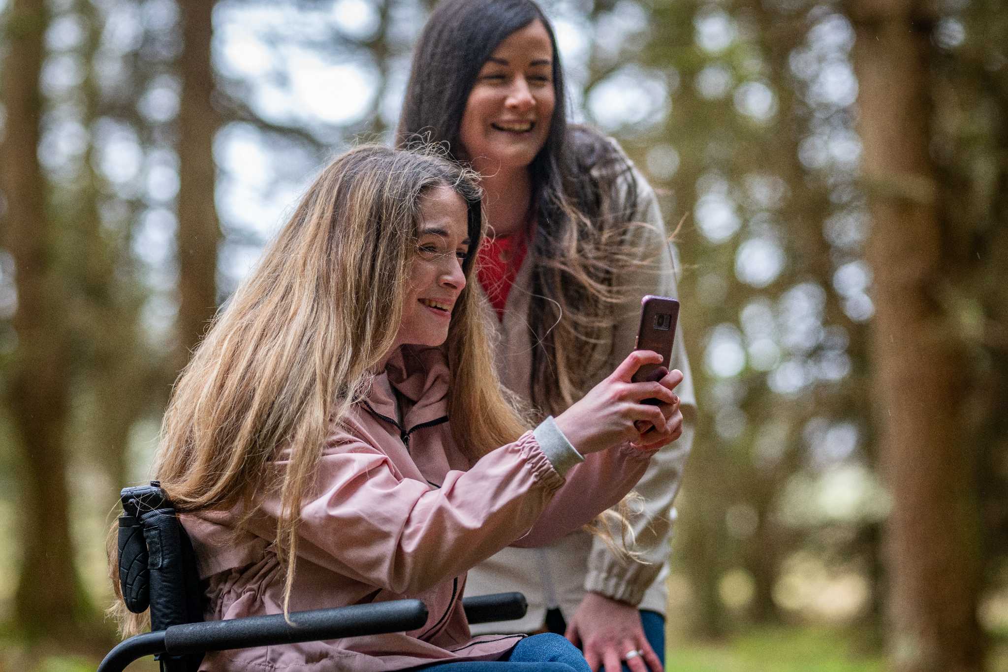 A family enjoy a day out to Craik Forest which is suitable for all levels of accessibility.